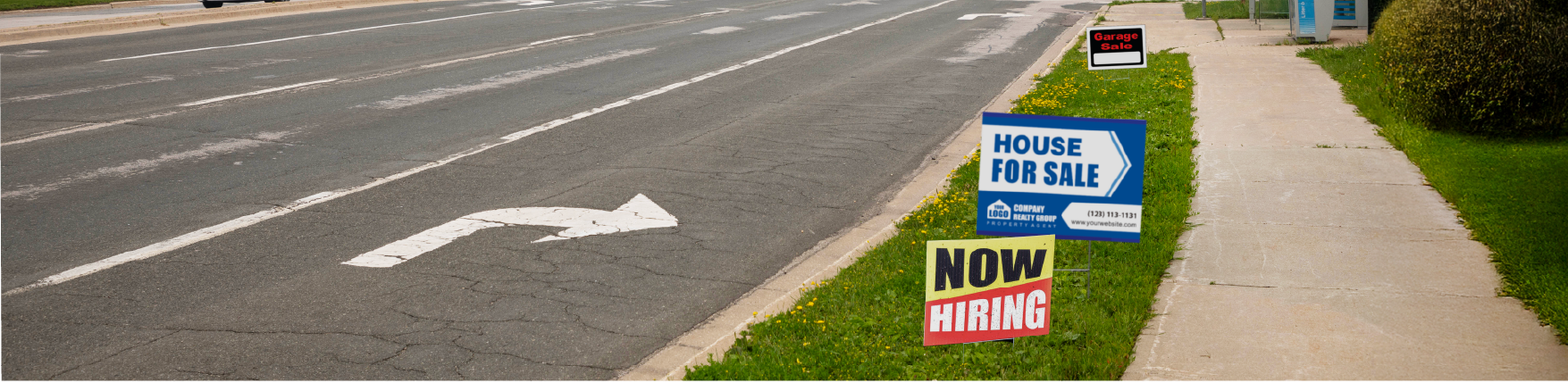 signs on regional road