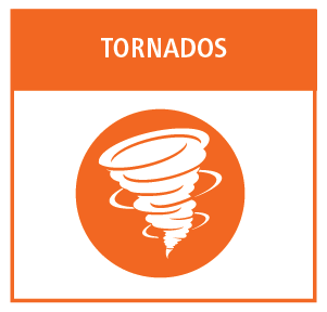 Tornados Graphic icon of a tornado