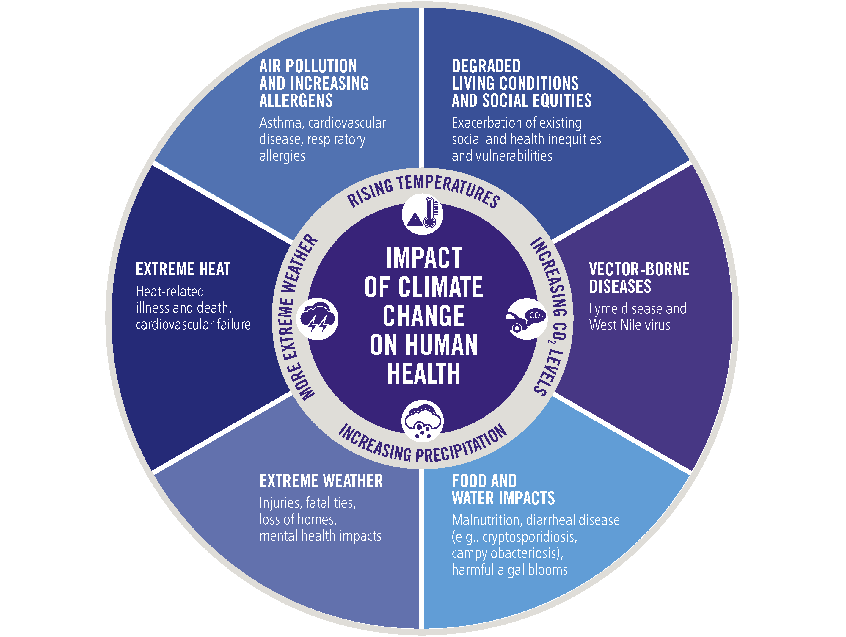 Impact of Climate Change on Human Infographic